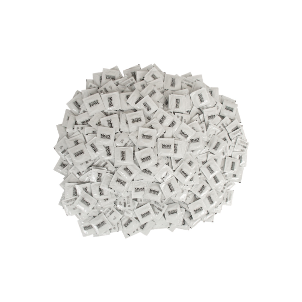 Lot de 1000 préservatifs latex lubrifiés 53 mm 